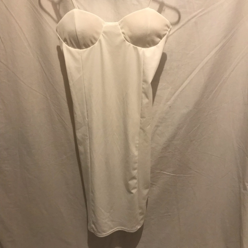 White open chest dress
